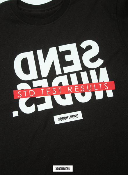 Send Nudes (STD test results) Tee NOIR