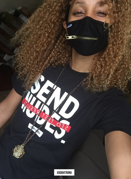 Send Nudes (STD test results) Tee NOIR