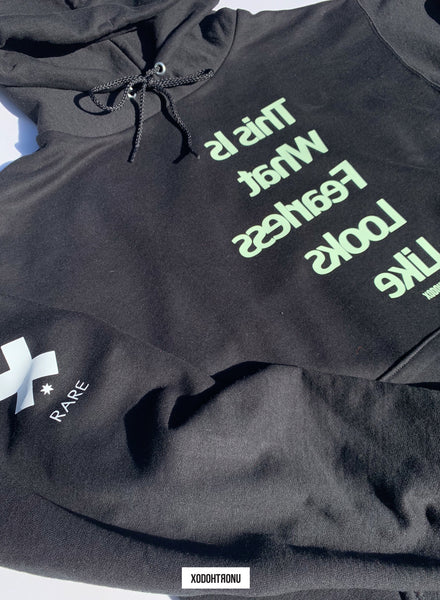 Fearless Hoodie Black GITD logos! 24 HOUR SALE!