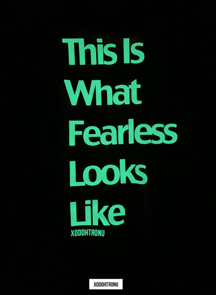 Fearless Hoodie Black GITD logos! 24 HOUR SALE!