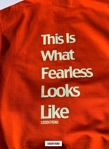 Fearless Hoodie Orange GITD logos! 24 HOUR SALE!