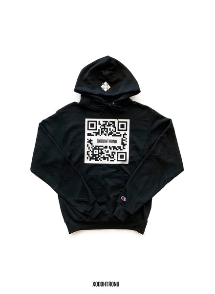 QR Glow in the dark Hoodie Ft. Champion