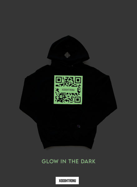 QR Glow in the dark Hoodie Ft. Champion