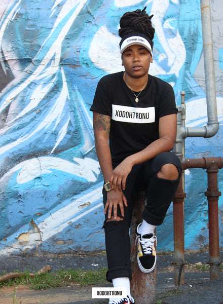 XODOHTRONU Front Stamped Tee Noir v1