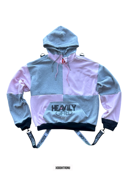 [XU] XODOHTRONU Heavily Gifted Aliyah Color Block Hoodie