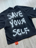 BT- Louie V “Save Yourself” Reverse Stitch Tee Noir
