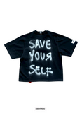 BT- Louie V “Save Yourself” Reverse Stitch Tee Noir