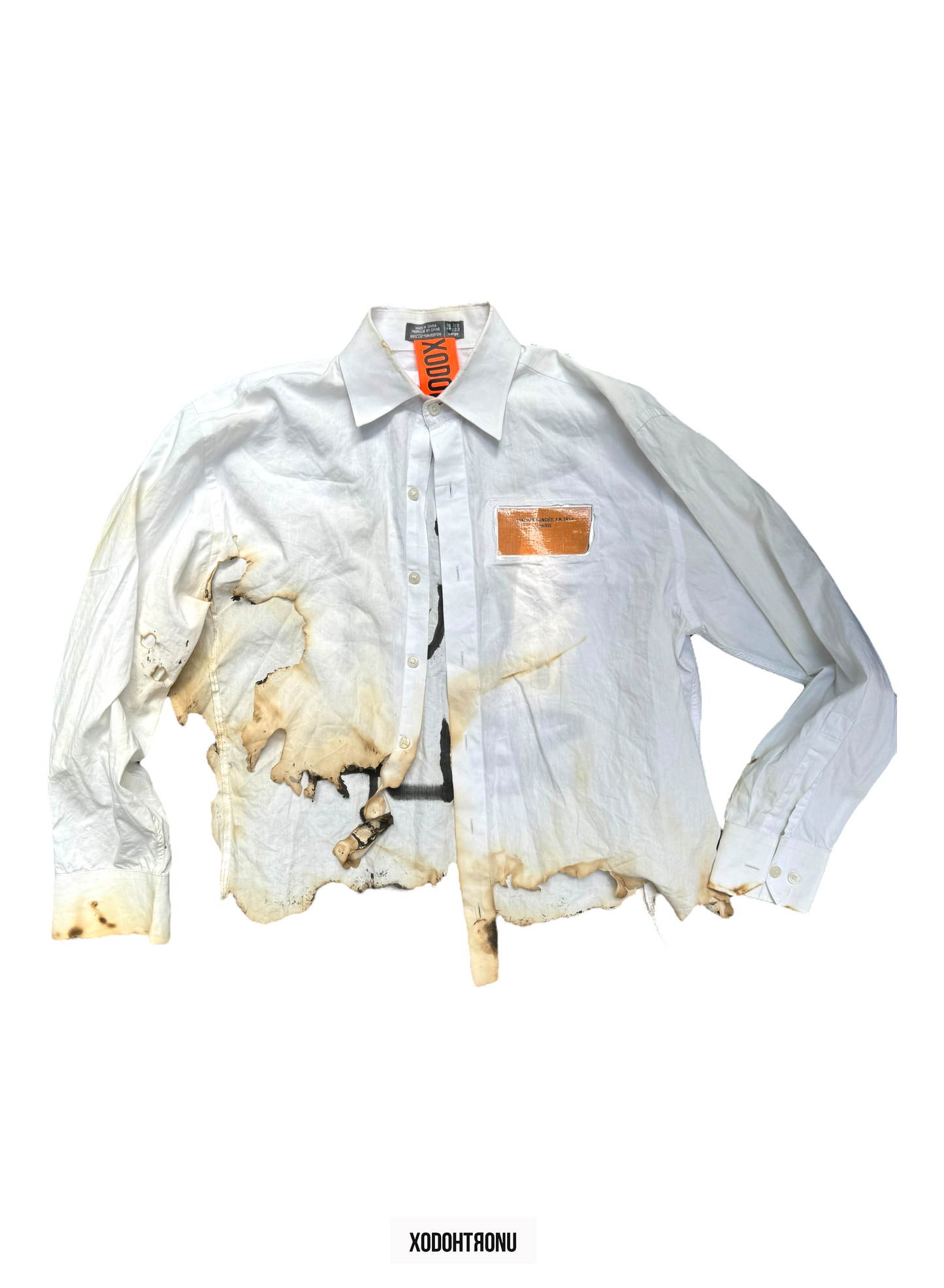 Louie V “Save Yourself” Burned Button Up [L]