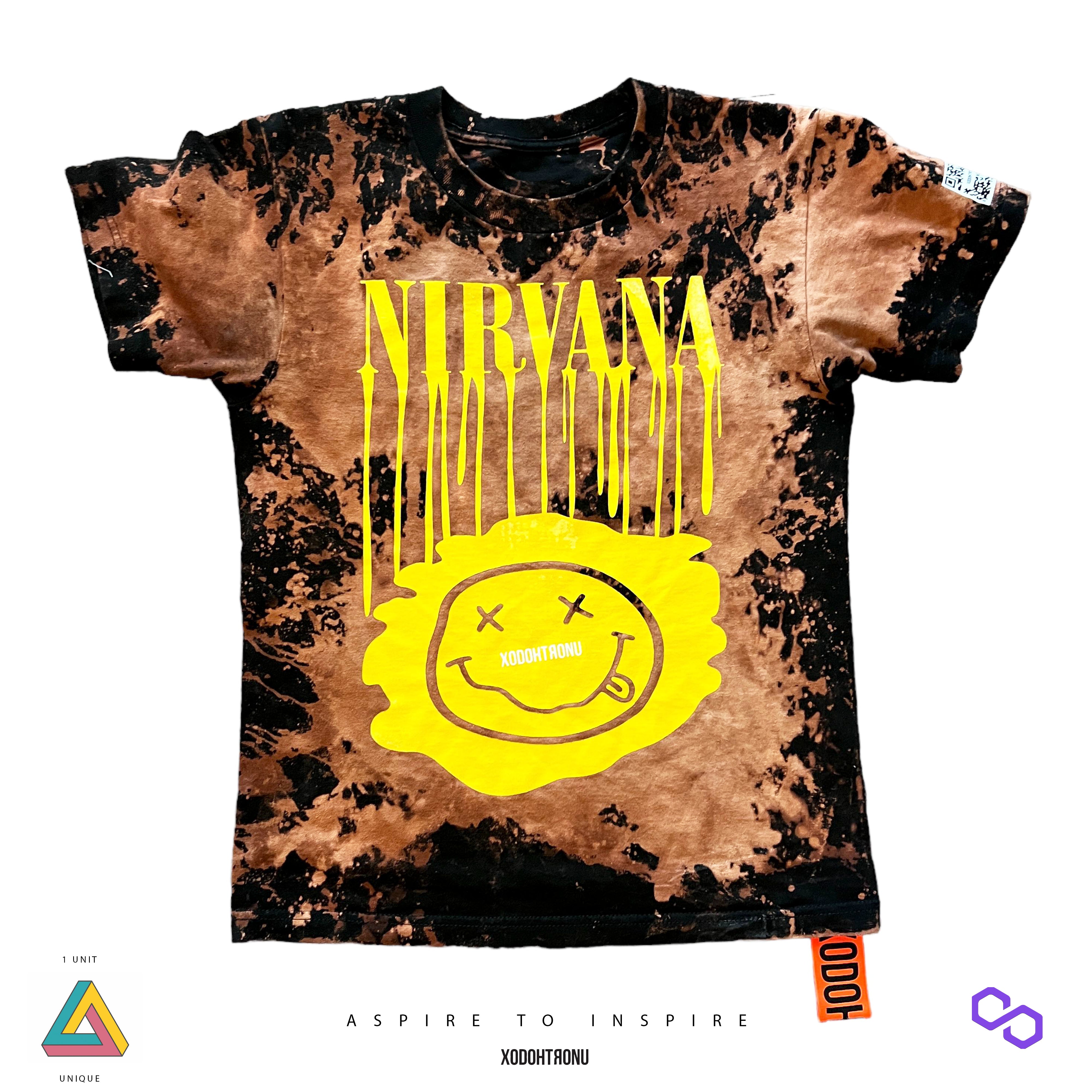 BT- Nirvana Bleached Tee [S] – XODOHTRONU