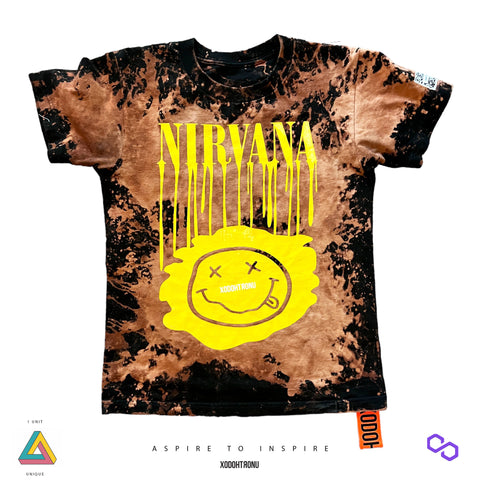 BT- Nirvana Bleached Tee [S]