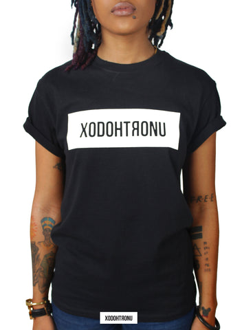 XODOHTRONU Front Stamped Tee Noir v1