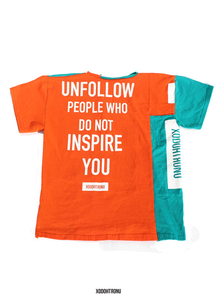 BT- Zaddy Unfollow patchwoork tee [xsmall/small]