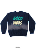BT- Good Vibes Galaxy Bar Bleached Crew  [Medium] R3