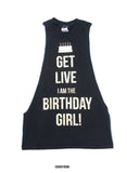 BT- Birthday Cut sleeves tee [Small] R5