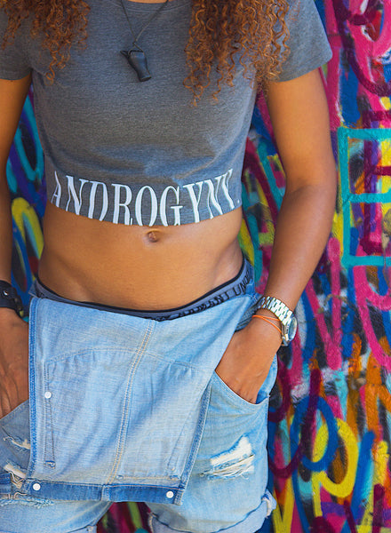 Androgyny Split Logo Crop Top [RARE] [VAULT]