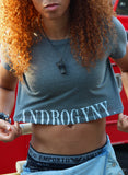 Androgyny Split Logo Crop Top [RARE] [VAULT]