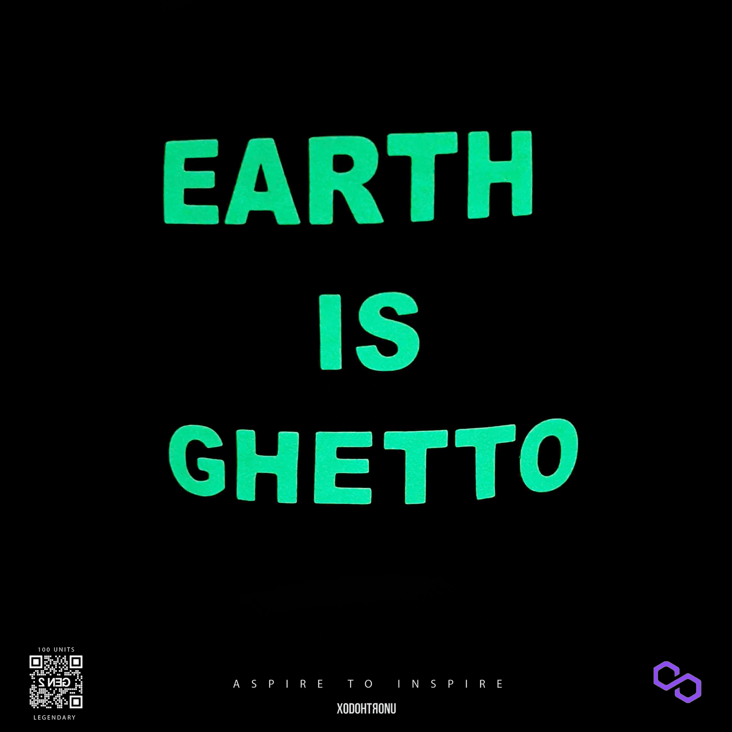 Earth Is Ghetto Trucker Hat- Space Blk GITD [GEN 1] ONLY 100 AVAILABLE!