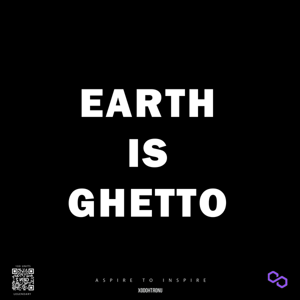 Earth Is Ghetto Trucker Hat- Space Blk GITD [GEN 2] - Legendary