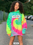 Oversized Highest Act Neon Tie Dye Hoodie  [VAULT]