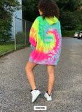 Oversized Highest Act Neon Tie Dye Hoodie  [VAULT]