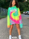 Oversized Highest Act Neon Tie Dye Hoodie  [VAULT]