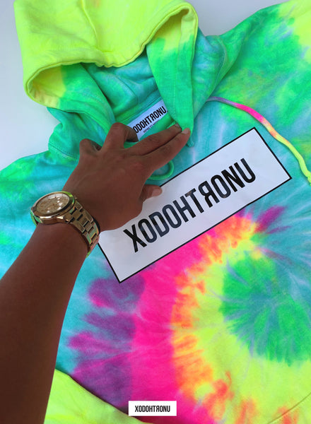 Oversized Highest Act Neon Tie Dye Hoodie  [VAULT]