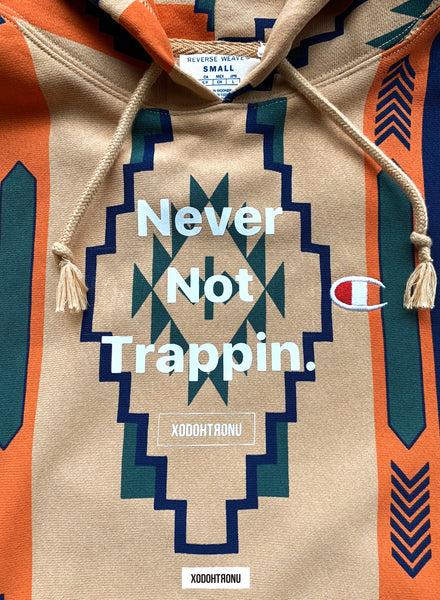 BT- Never Not Trappin x Champion SW hoodie 1 OF 1 [small] (RAND) VAULT