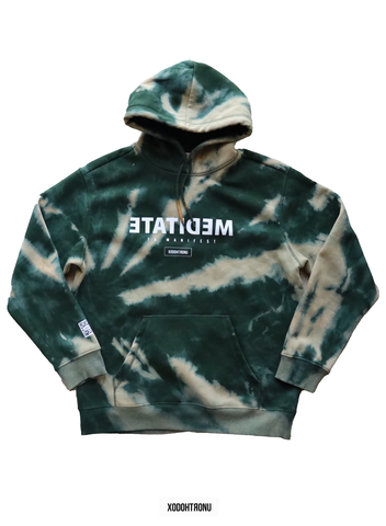 BT- XU Meditate Forrest Reverse Tie dye Hoodie [GEN 2]