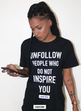 Unfollow Extendo Tee Noir (V2) [VAULT]