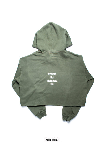BT- Olive Crop Hoodie [Medium] R8