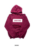 BT- Front Stamped Unfollow James Crop Hoodie Burgandy (Medium) R9