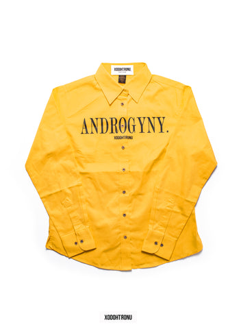BT- Androgyny Button Down Yellow [Ladies Medium] R6