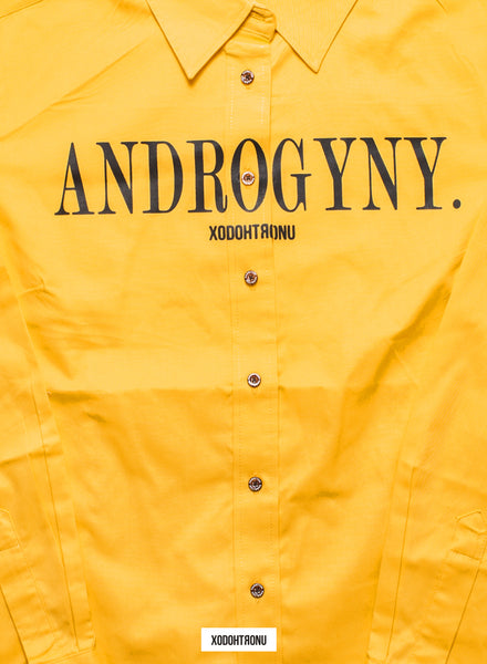 BT- Androgyny Button Down Yellow [Ladies Medium] R6