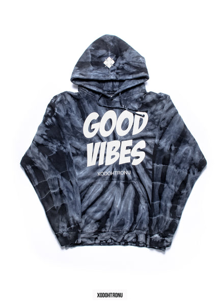 BT- Good Vibes Hoodie Noir [Small] (glow in the dark logo) R6