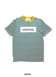 BT- Striped Green Front Stamp Tee (Small/med) R9