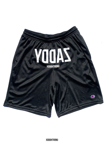 YDDAZ Front Stamped Shorts ft. Champion- Noir [ONLY 50] [VAULT]