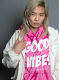 Think Pink Good Vibes Tie Dye Hoodie [Vault]