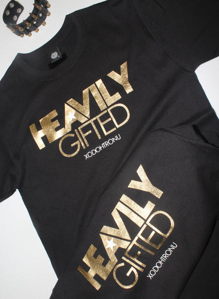 Heavily Gifted Black & Gold Tee  [Vault]