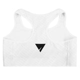 Front Stamped Sports bra- White (Essentials)