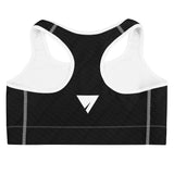 Front Stamped Sports bra- Black (Essentials)