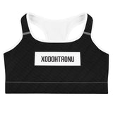 Front Stamped Sports bra- Black (Essentials)