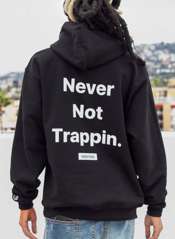 Never Not Trappin Hoodie Noir x Champion [VAULT]